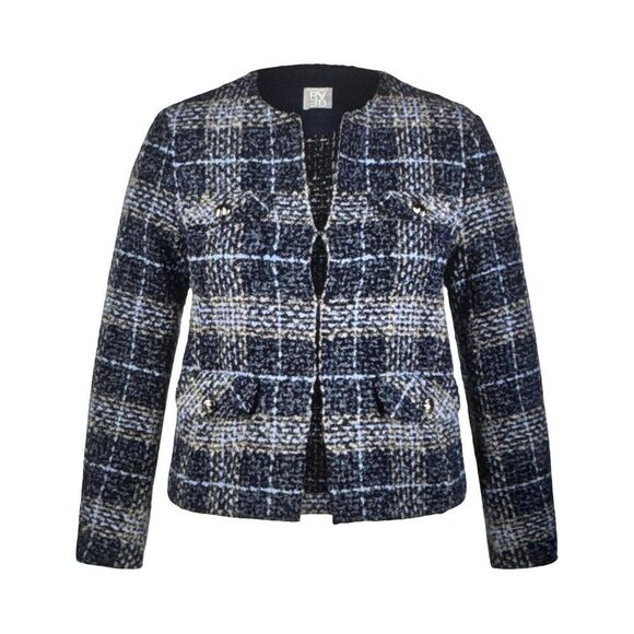 RABE Jackets & Blazers - RABE TWEED CHECKED PATTERN JACKET.